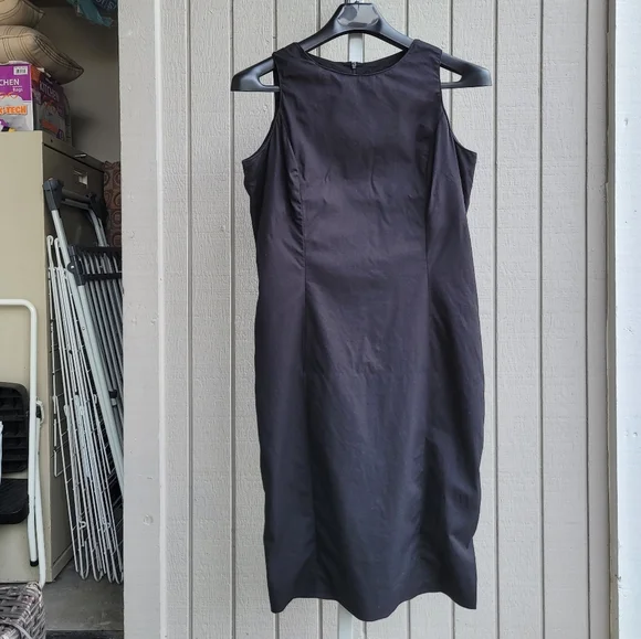 Y2K Sleeveless Cotton Stretch Dress EUC | Ladies 12 Black Jones New York - Picture 13 of 14